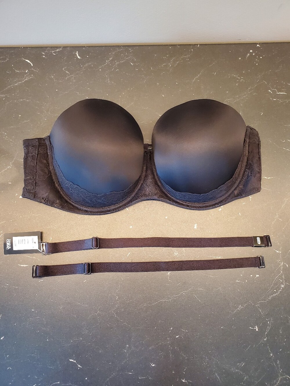 LIKE NEW! Torrid Curve Womens Push Up Strapless Bra Black 42DD.